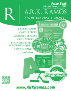 A.R.K. Ramos Architectural Signage Price Book