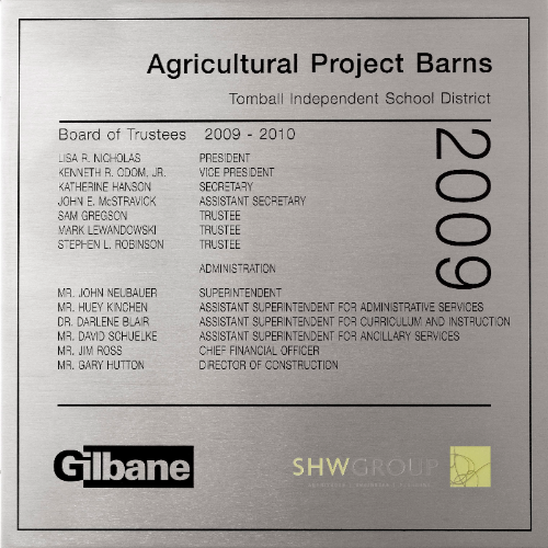 Institutional Etched Plaques for Education | A.R.K. Ramos