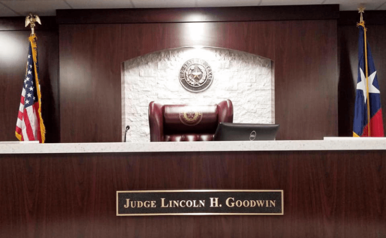 custom cast plaque for Judge Goodwin’s chambers in Texas