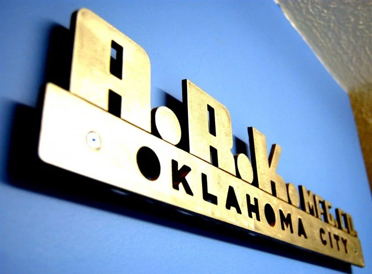 A.R.K. Ramos MGG. Co. Oklahoma City Metal Sign