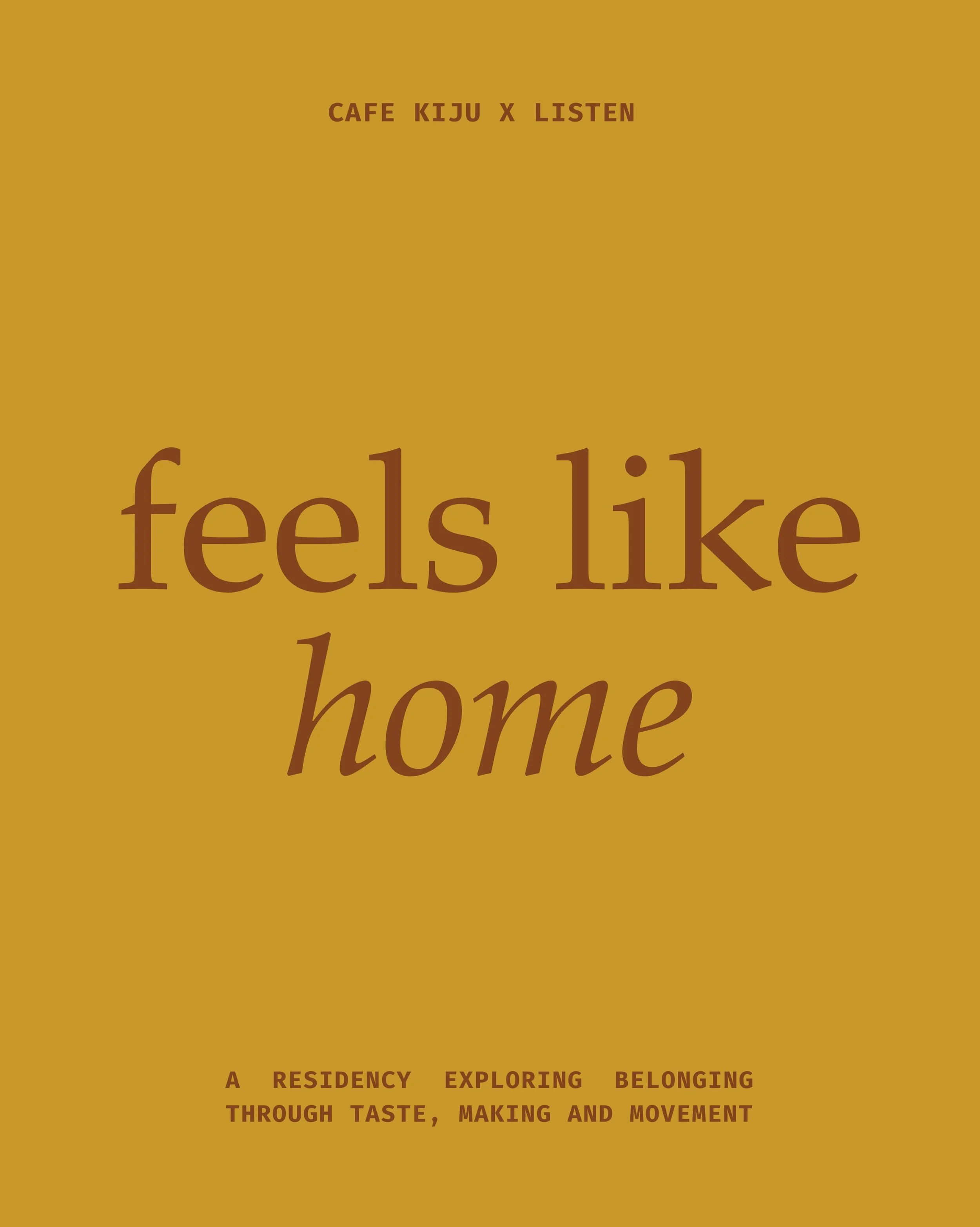 one week, Listen moves into @kiju.coffee ☕️ &amp; we&rsquo;re inviting YOU. 

a small residency exploring what it means for a place to feel like home through taste, movement, conversation and community. Throughout the week, the caf&eacute; becomes an