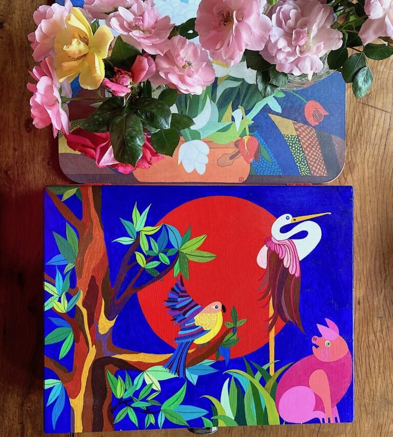  The roses and the Leo and Elliot Box painted by Jean Tori 2020 