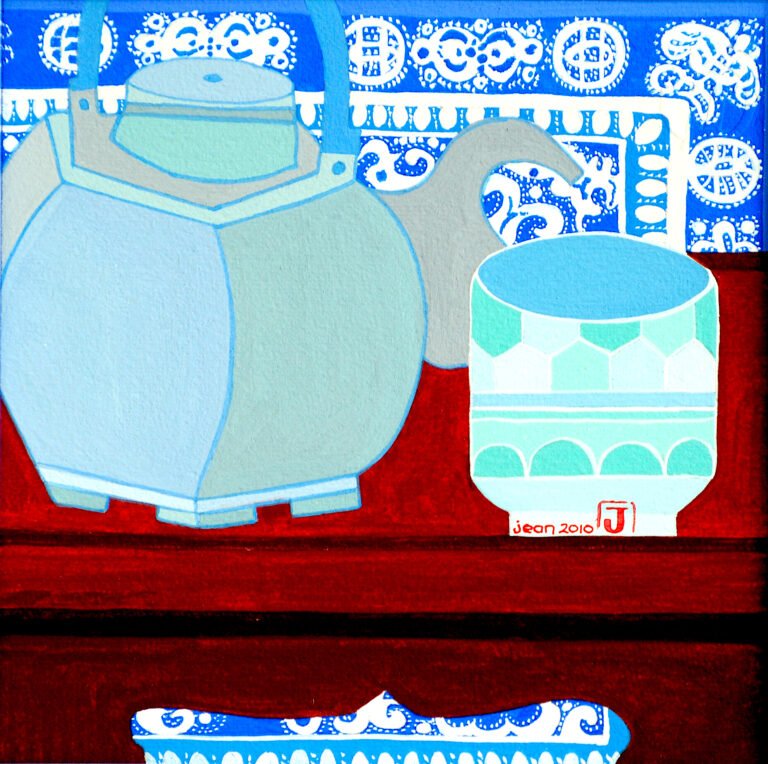  Blue and Grey Teapot by Jean Tori 2019 High Res 