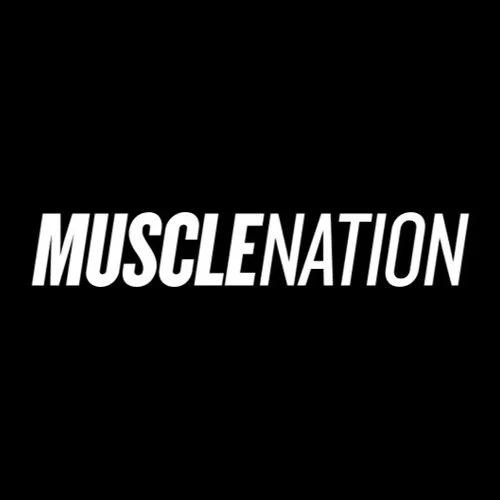 Black background with bold white text that reads 'MUSCLE NATION'