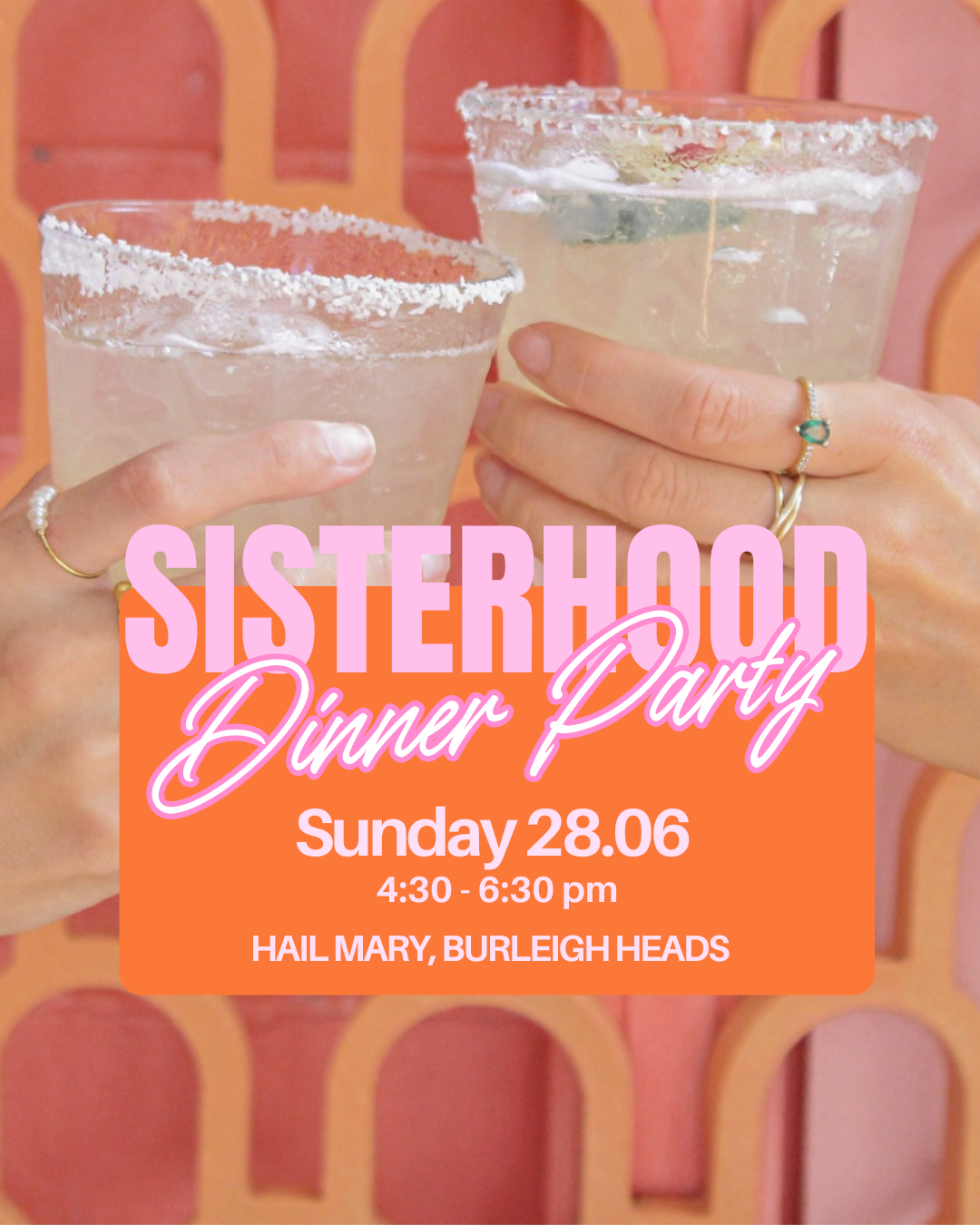dinner drinks sunset sisterhood burleigh heads community connection 