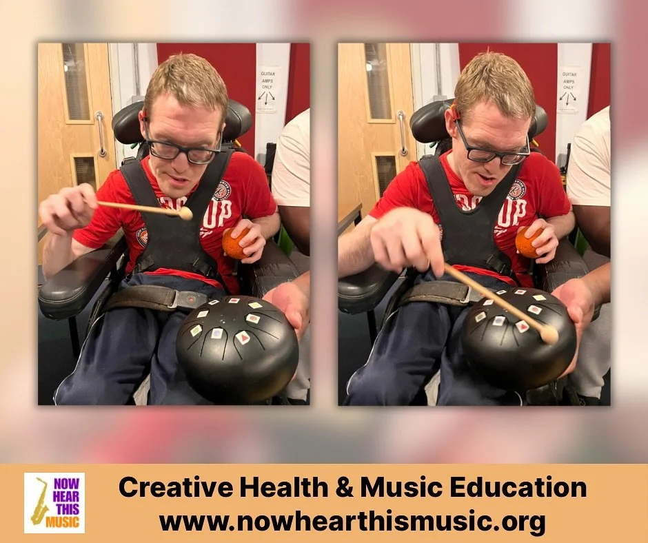 Exploring new things during a one-to-one! A wonderful session this week with R. I love being able to complement our group sessions with this valuable one-to-one time, which we use to explore each person’s interests and access needs in much more