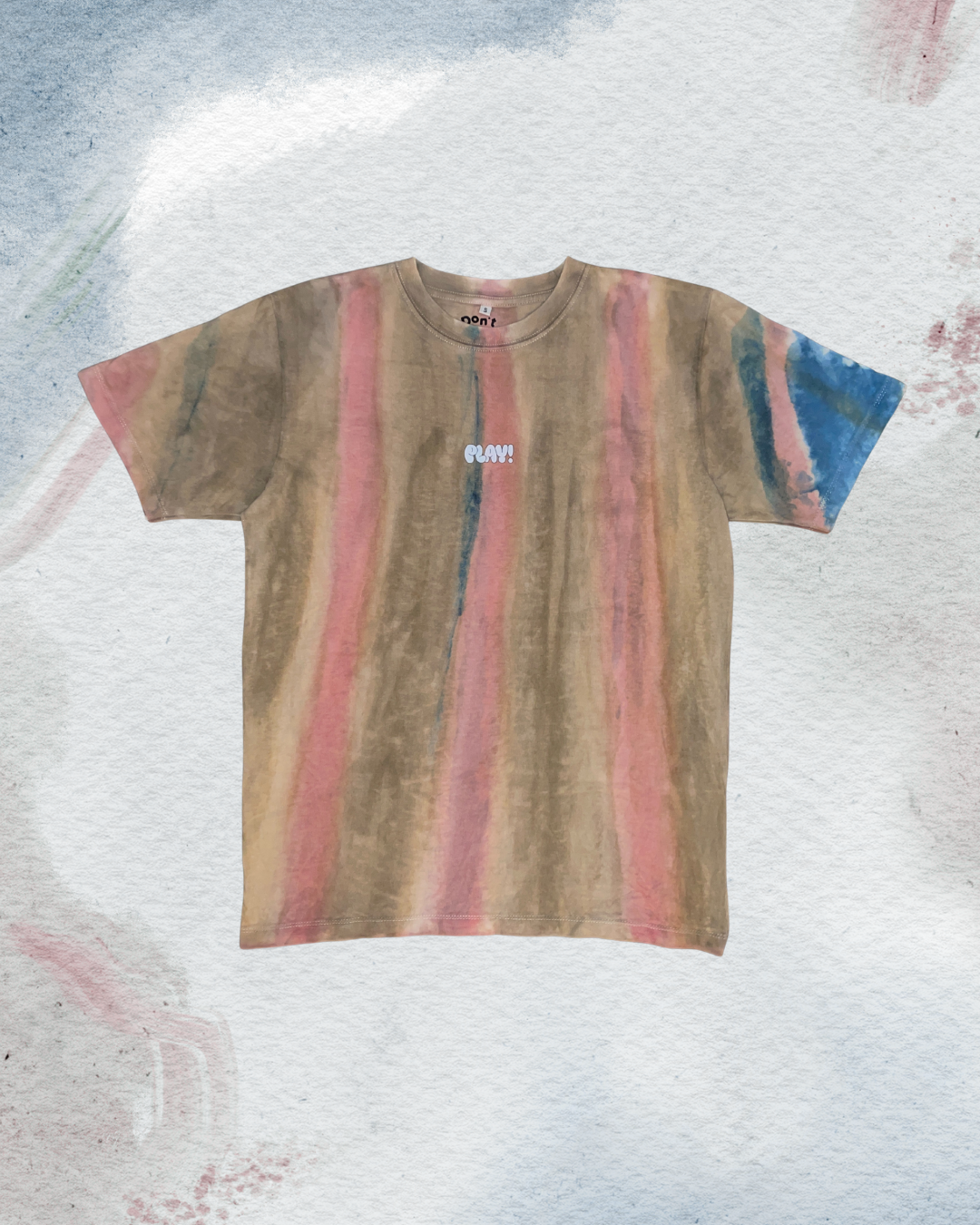Brown & Pink Tie-Dye Gecko Tee