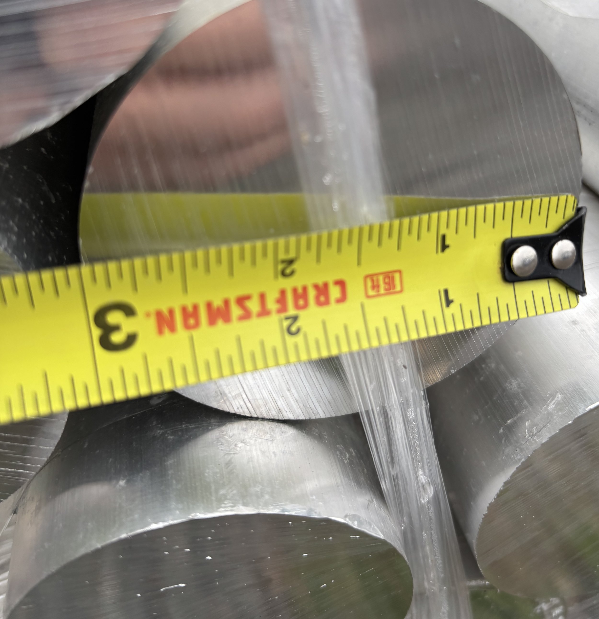 Aluminum Round Bar/Rod 3" Dia 78" (6.5') Long