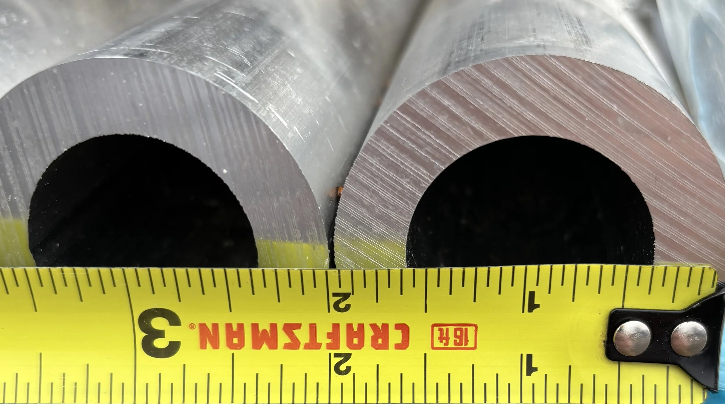 Aluminum Tube 2" OD Thick Wall, 45.5" Long