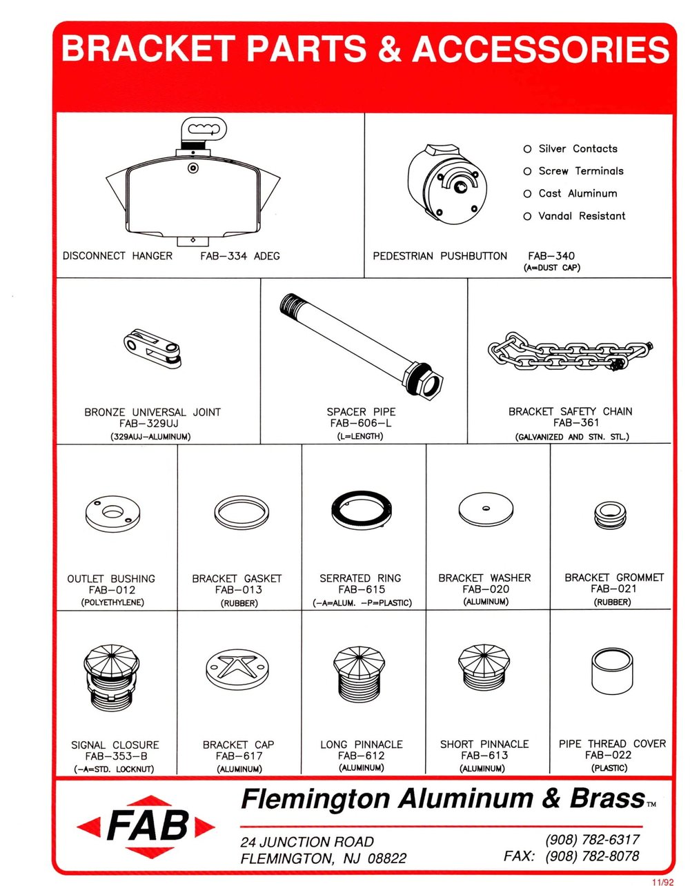 Bracket Parts and Accessories — Flemington Aluminum & Brass