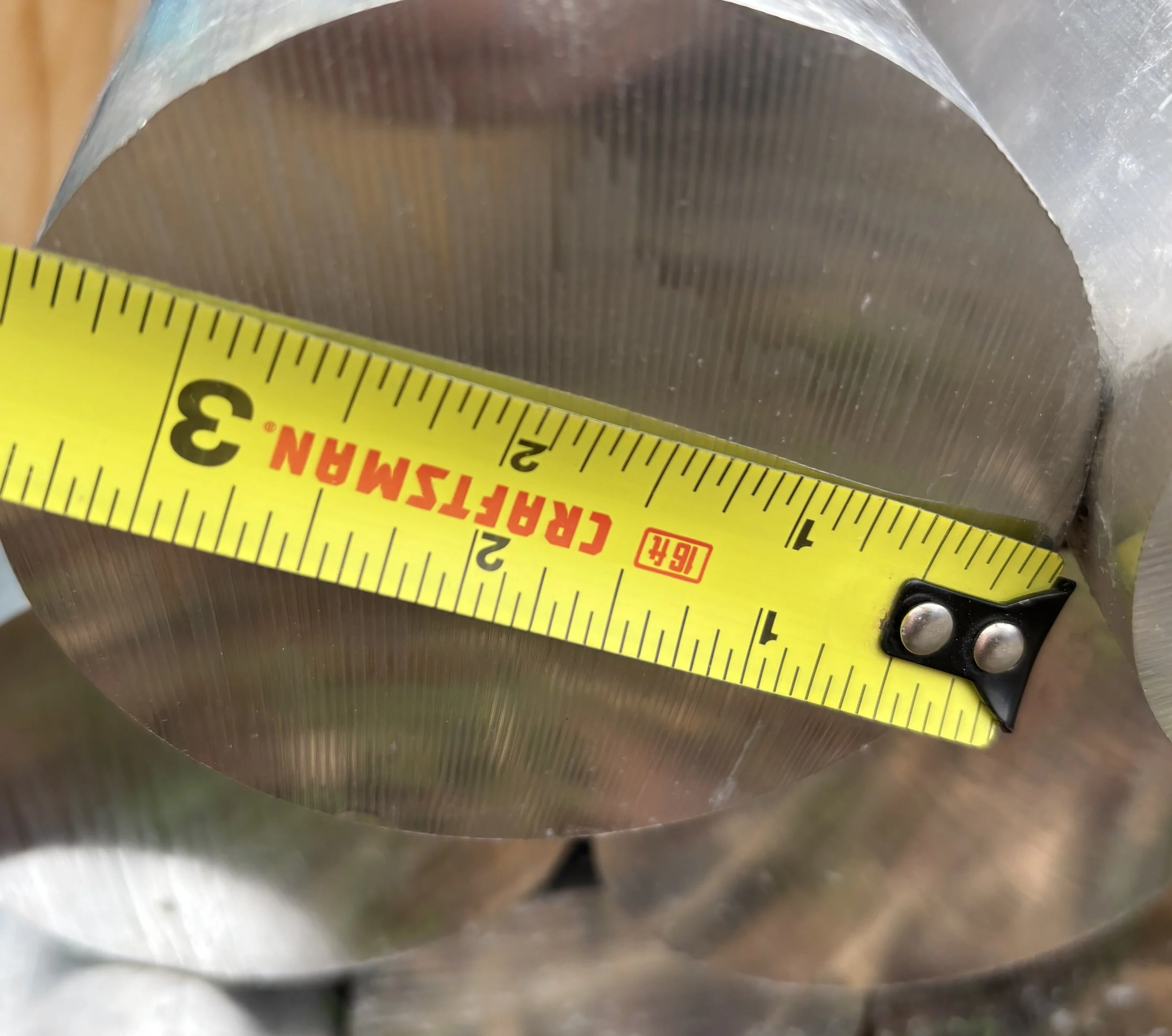 Aluminum Round Bar/Rod 3.5" OD, 78" (6.5') Long