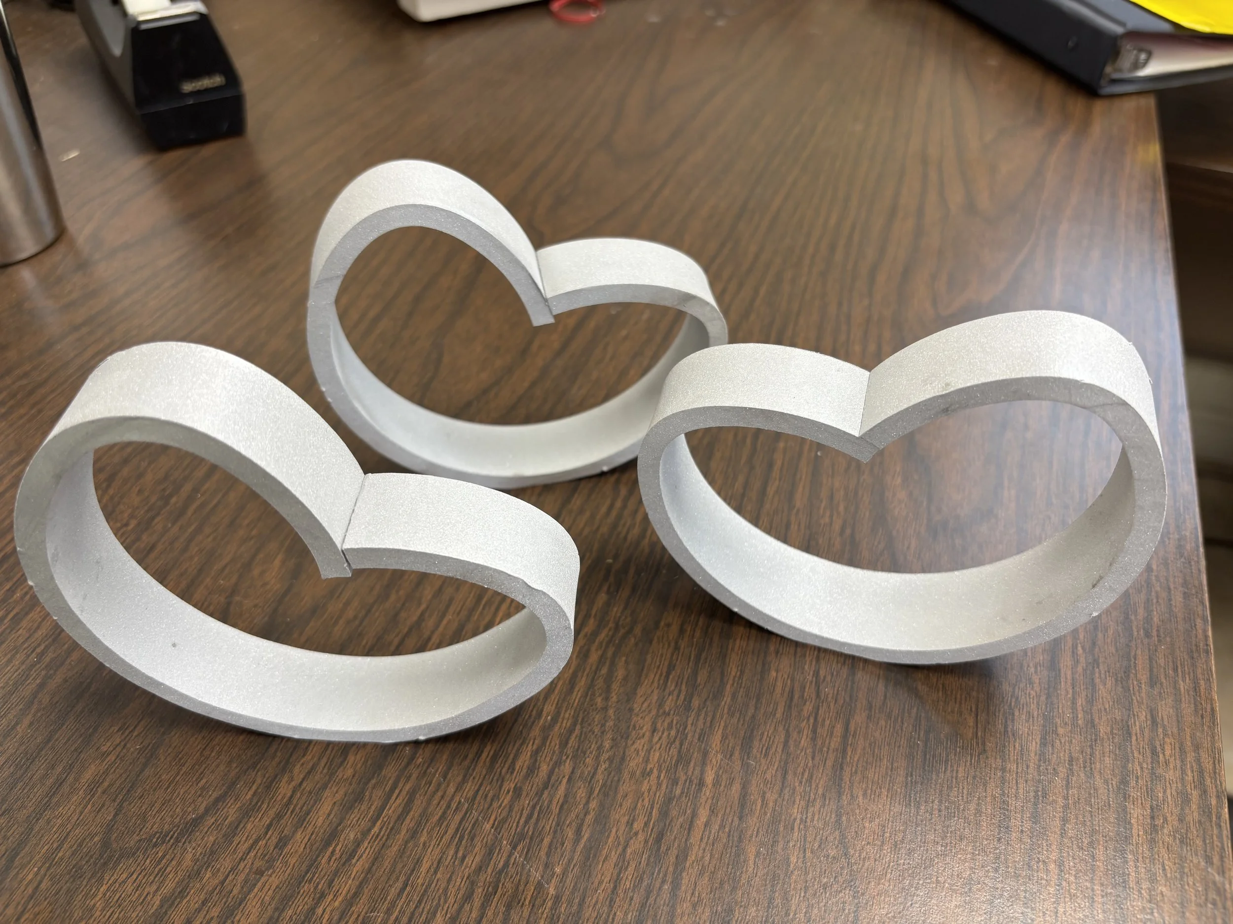 Aluminum Heart Customized Engraved