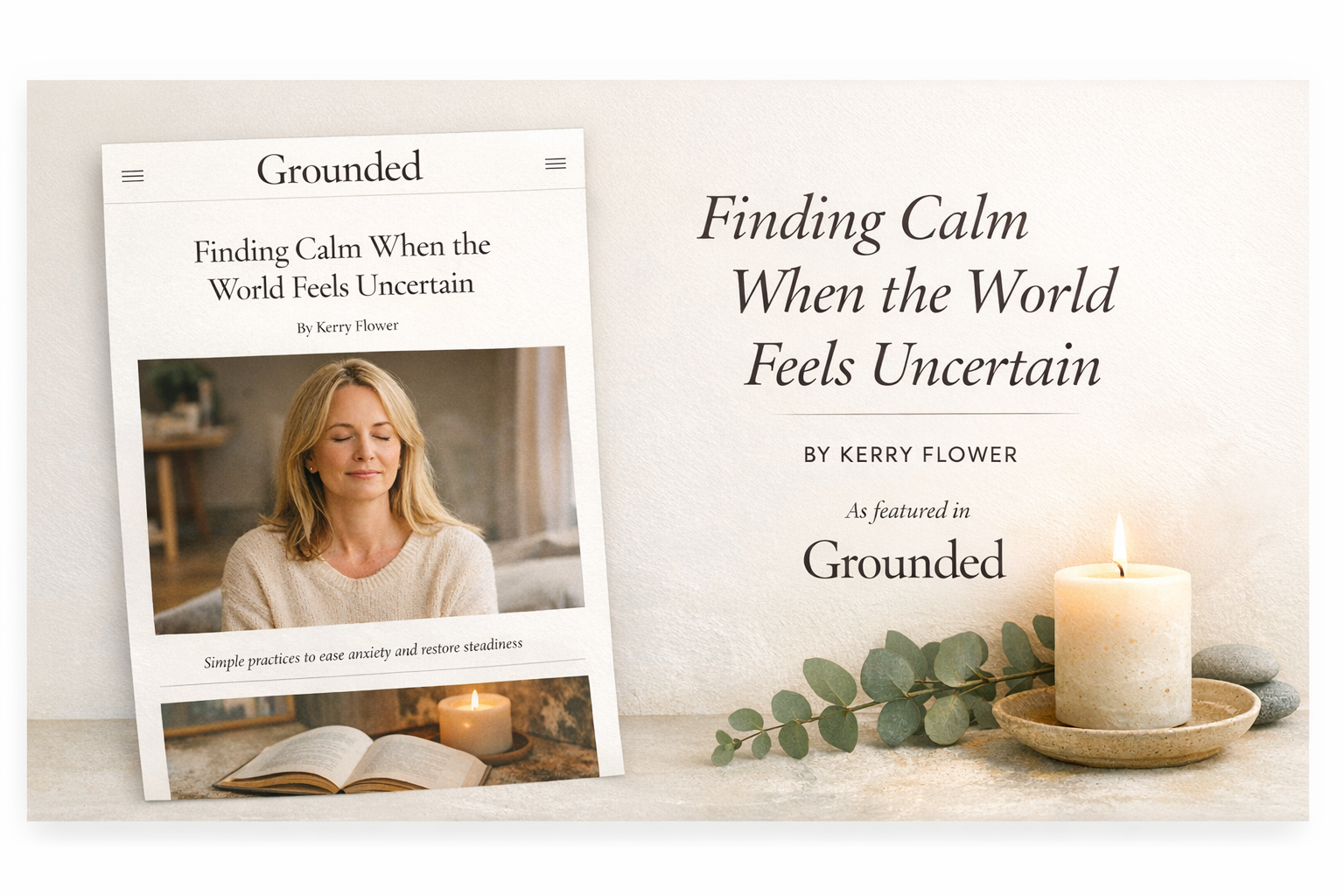 Delighted to Share My Grounded Feature on Finding Calm When the World Feels Uncertain