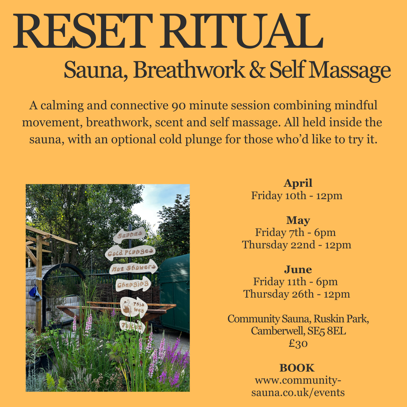 RESET RITUAL - sauna, breathwork, self massage &amp; plunge 