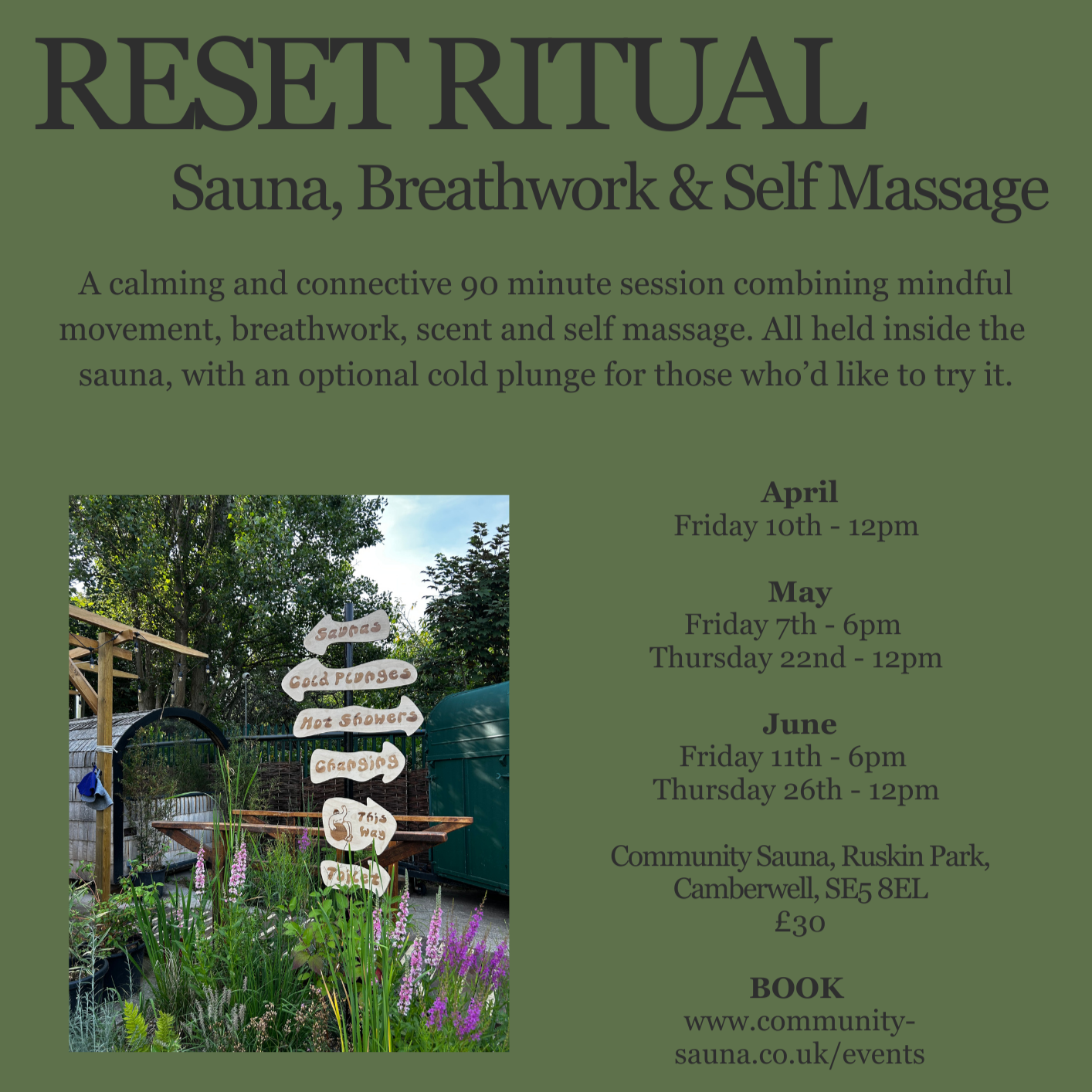 RESET RITUAL - sauna, breathwork, self massage &amp; plunge 