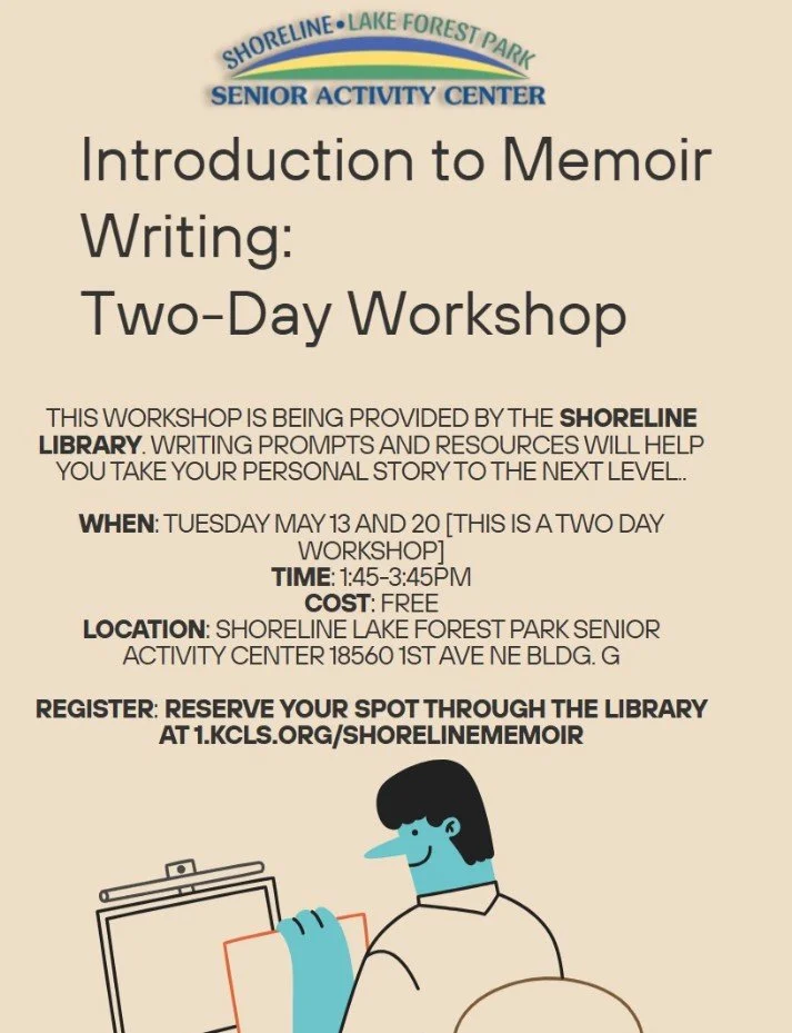 Memoir Writing Workshop poster