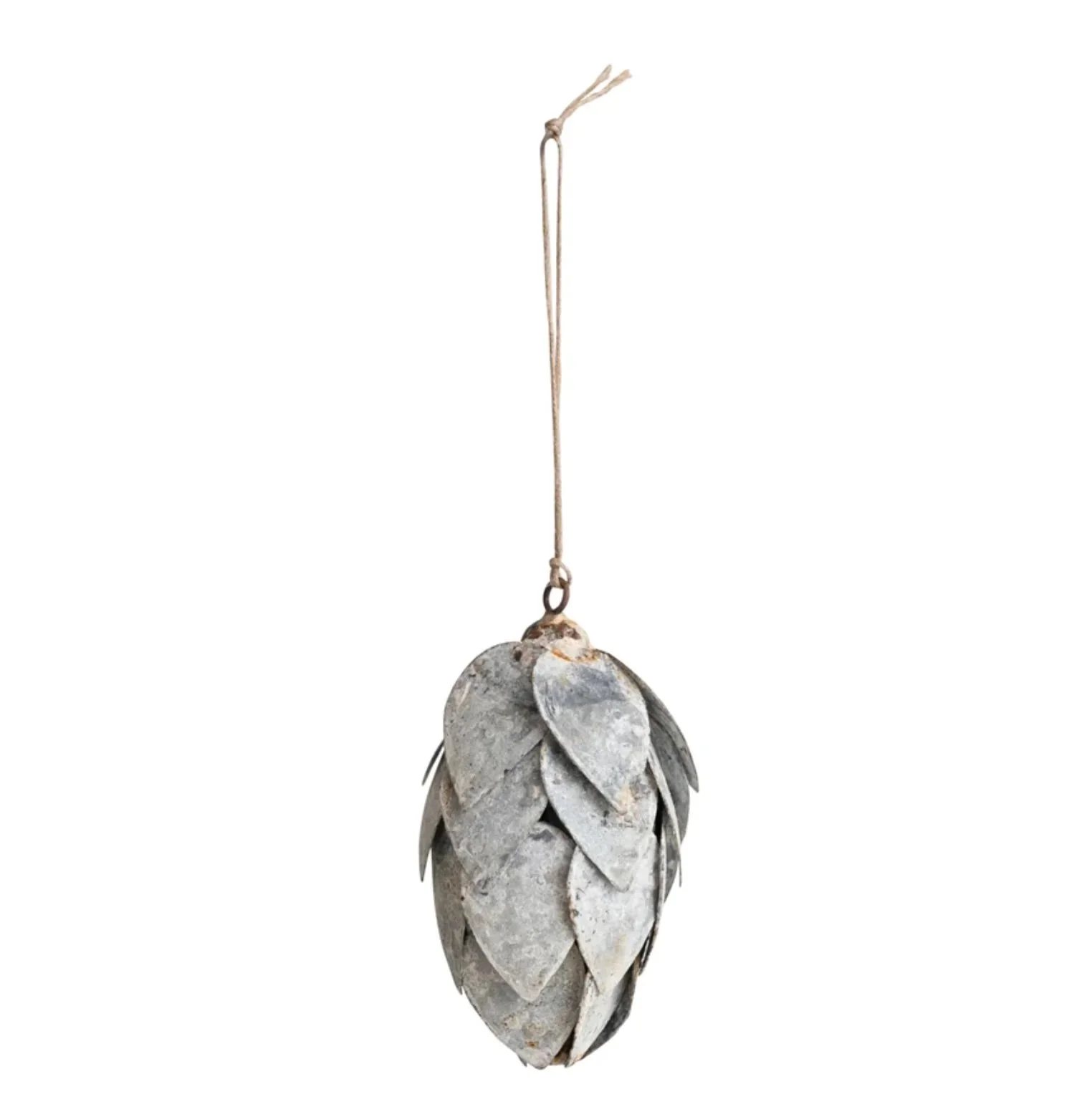 Zinc Metal Pinecone Ornament