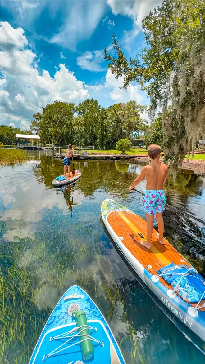 Family friendly paddle tours on Rainbow Springs in Dunnellon Florida with Otter Paddle Orlando.