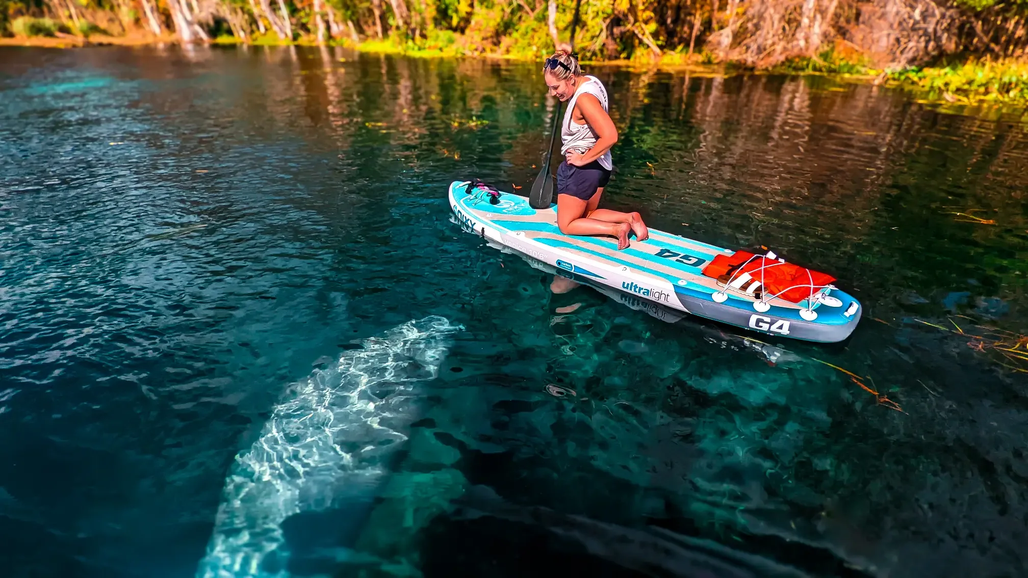 Paddle board with manatees with Otter Paddle Orlando at Silver Springs State Park in Florida. 
