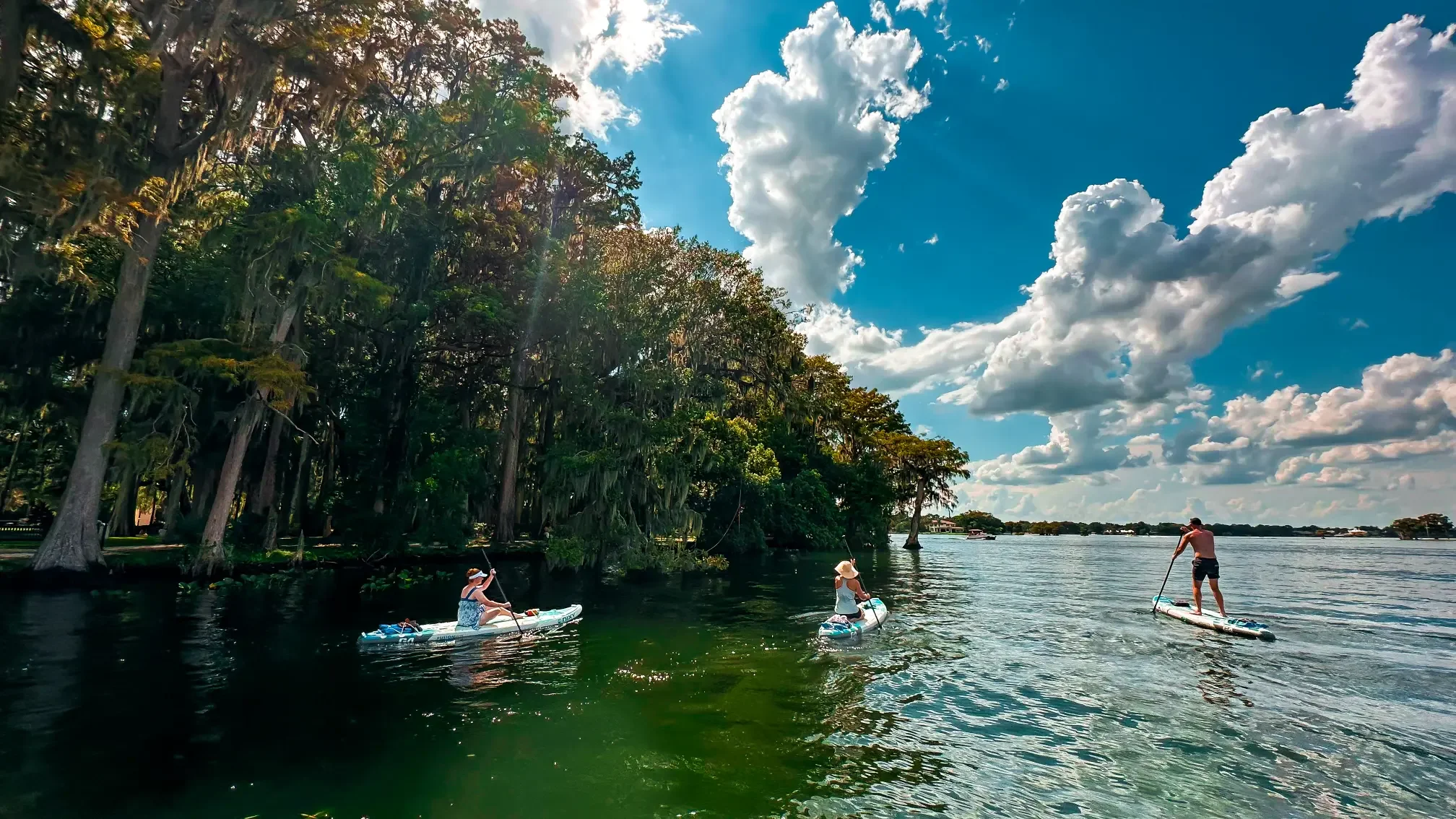 Explore the calm waters of the Winter Park Chain of Lakes with Otter Paddle Orlando. 
