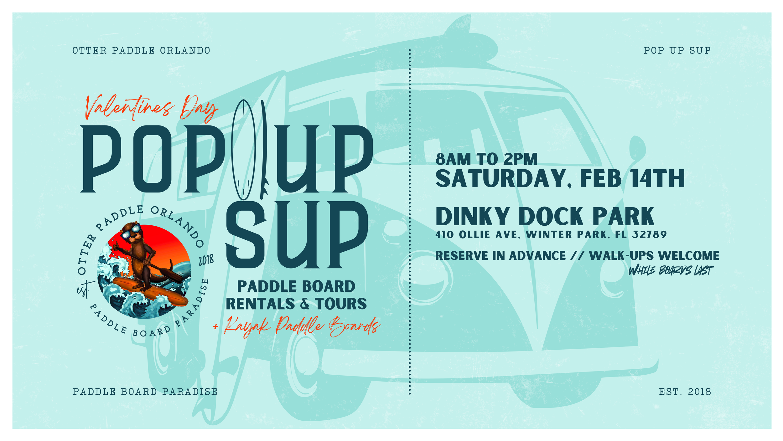 Paddle board this Valentines Day in Winter Park with Otter Paddle Orlando