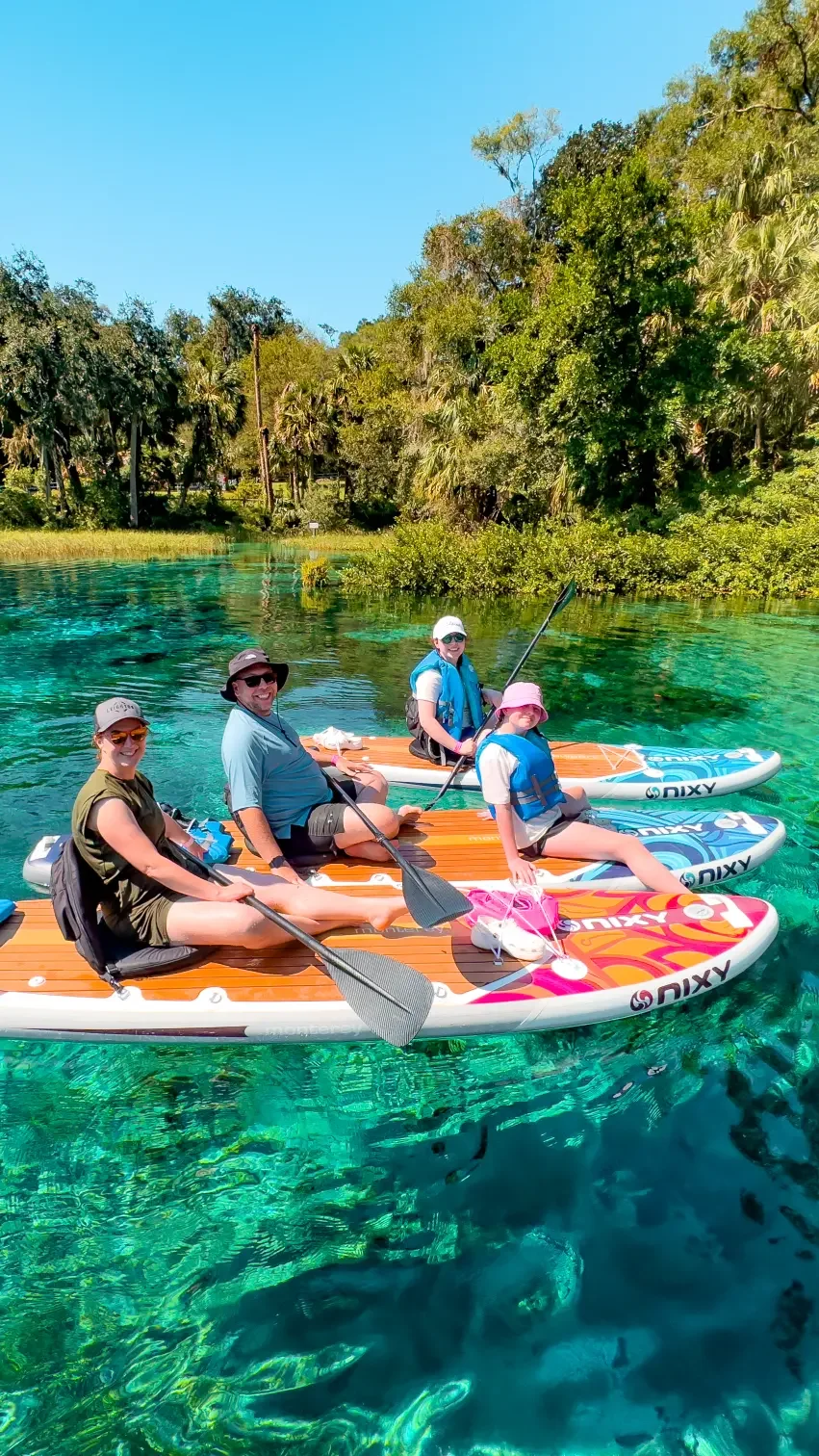 Family friendly paddle tours on Rainbow Springs with Otter Paddle Orlando.