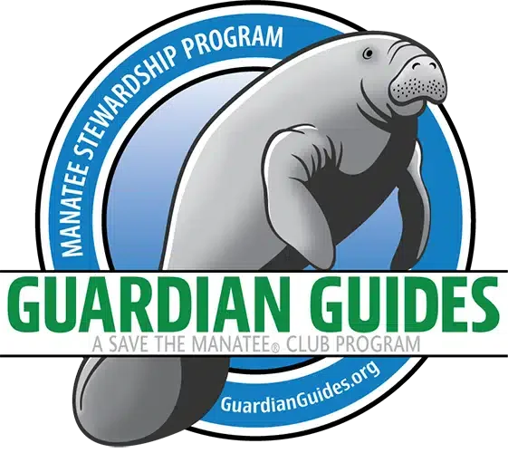 Logo for Manatee Stewardship Program and Guardian Guides, Save the Manatee Club.