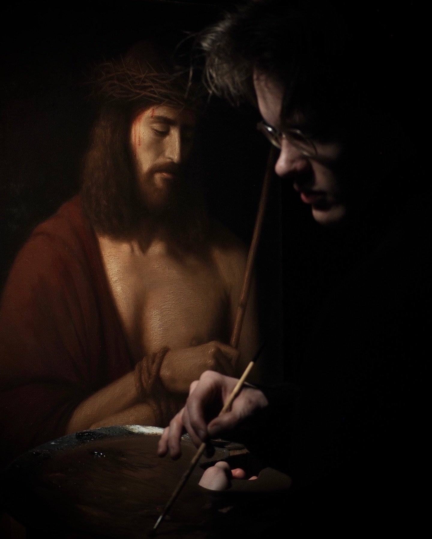 Still working on &raquo;Ecce Homo&laquo; &hellip;

&bull;

#art #painting #oilpainting #paintingofchrist #eccehomo #christasthemanofsorrows #religiousartwork #christ #sacredart #classicalpainting #traditionalartwork #workinprogress #wip #artiststudio