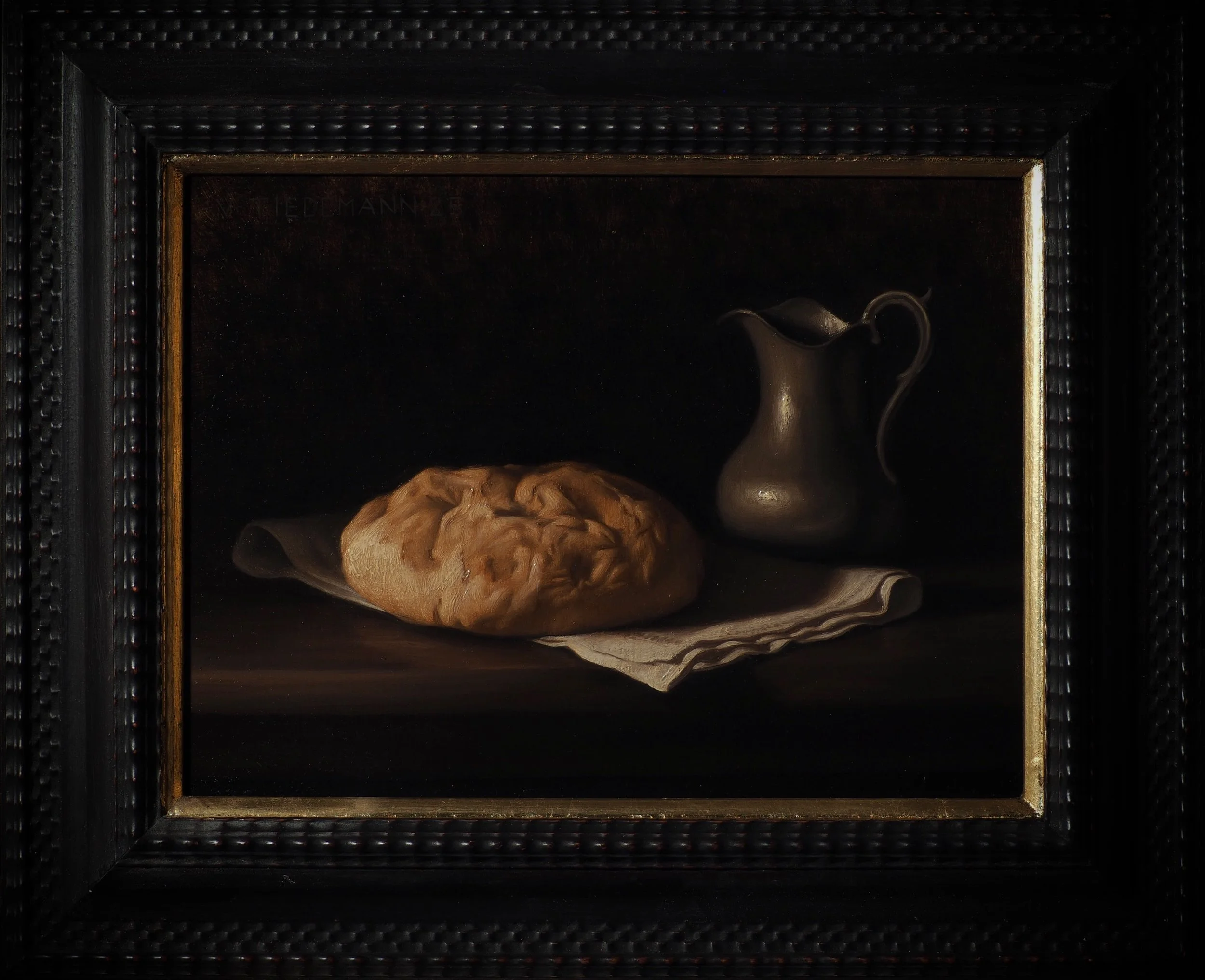 This painting has also received a proper frame and is now available. Very pleased with how it looks!

&bull;

&raquo;A Feast of Bread And Wine&laquo;
(&raquo;Ein Festmahl von Brot Und Wein&laquo;)

2025
Oil on panel
40 x 30 cm

AVAILABLE

&bull;

#ca