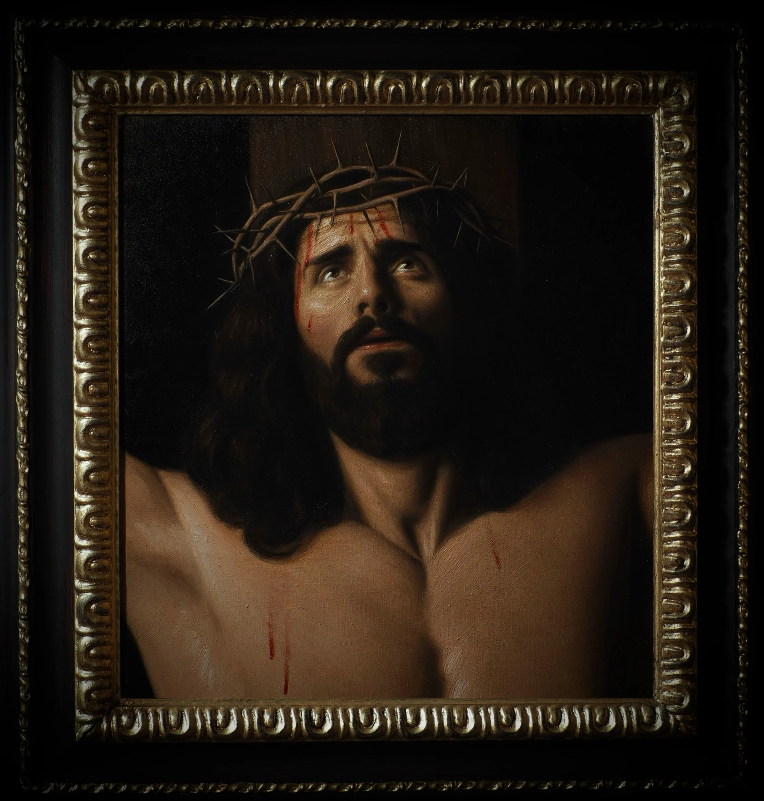 &rdquo;Jesus said, &rsquo;Father, forgive them, for they do not know what they are doing.&lsquo; And they divided up his clothes by casting lots.&ldquo; (Luke 23:34)

I painted this head study of the crucified Christ in search of the composition for 
