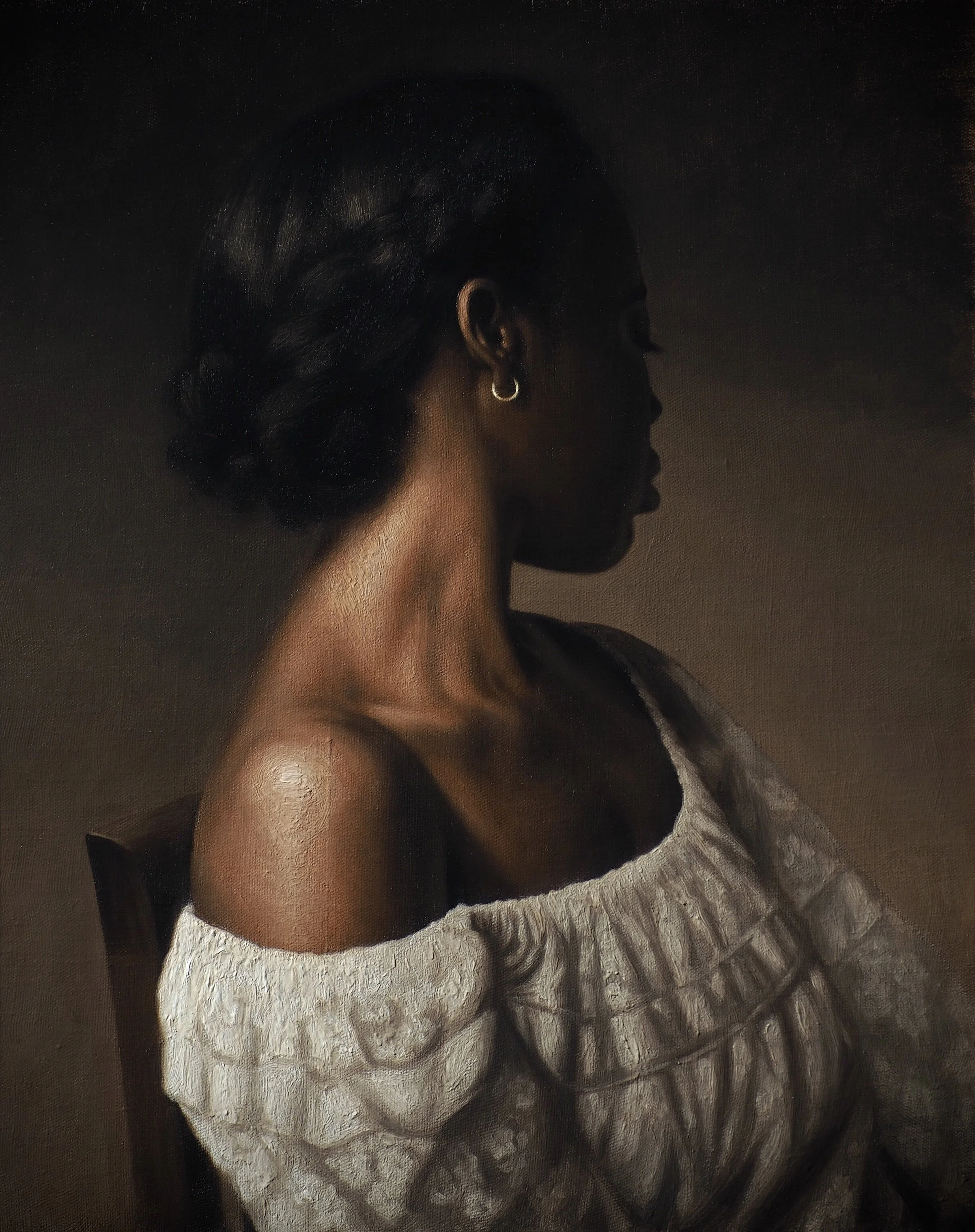 Carl-Nikolas von Tiedemann - »Michèle Turning Away« - 2025 - Oil on canvas - 45 x 55 cm - Unframed.jpg