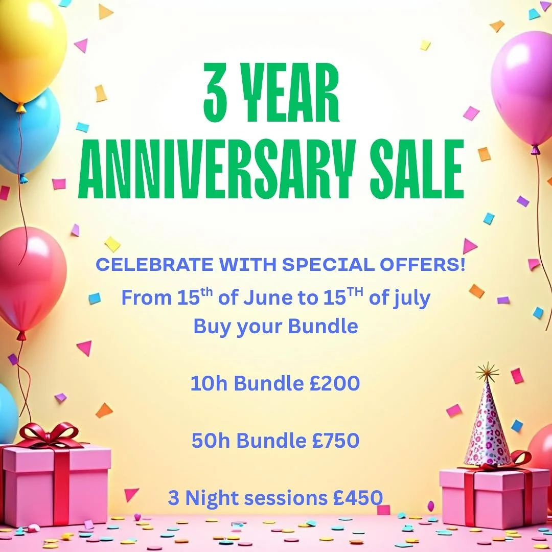 We are excited to announce our 3 Years Anniversary Celebration with a Special Offer up for grabs until the 15th of July.

Thank you all for the support and love you have provided us over the years. We are looking forward to welcoming you all to our l