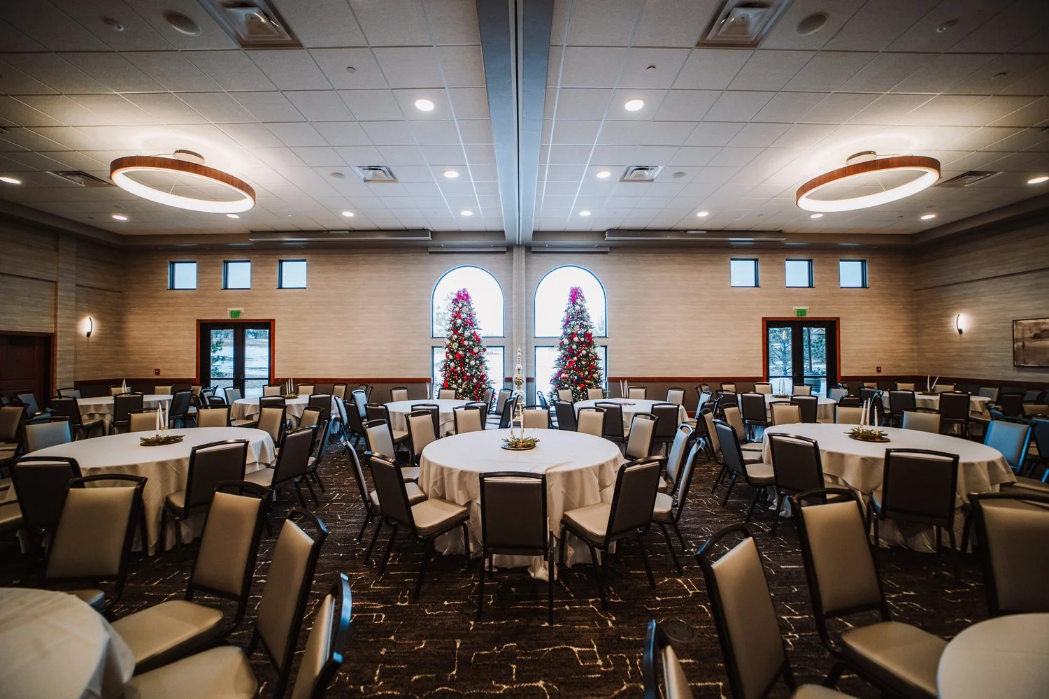 christmas decorations in the ballroom