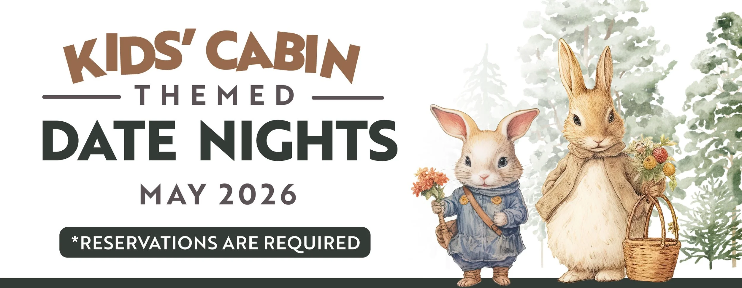 may date night themes with oil painting of two rabbits holding flower bouquets