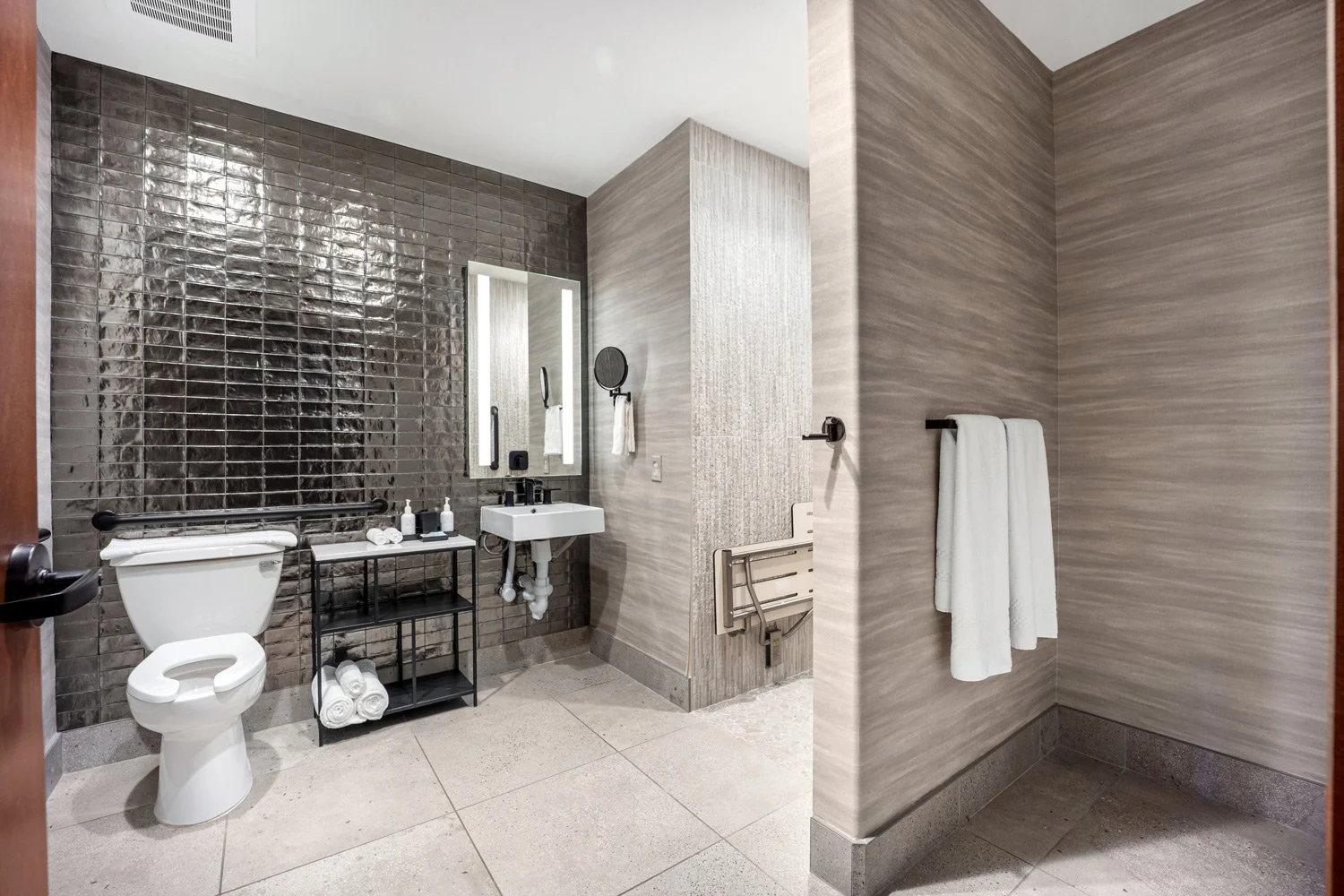 ADA compliant bathroom in double queen room