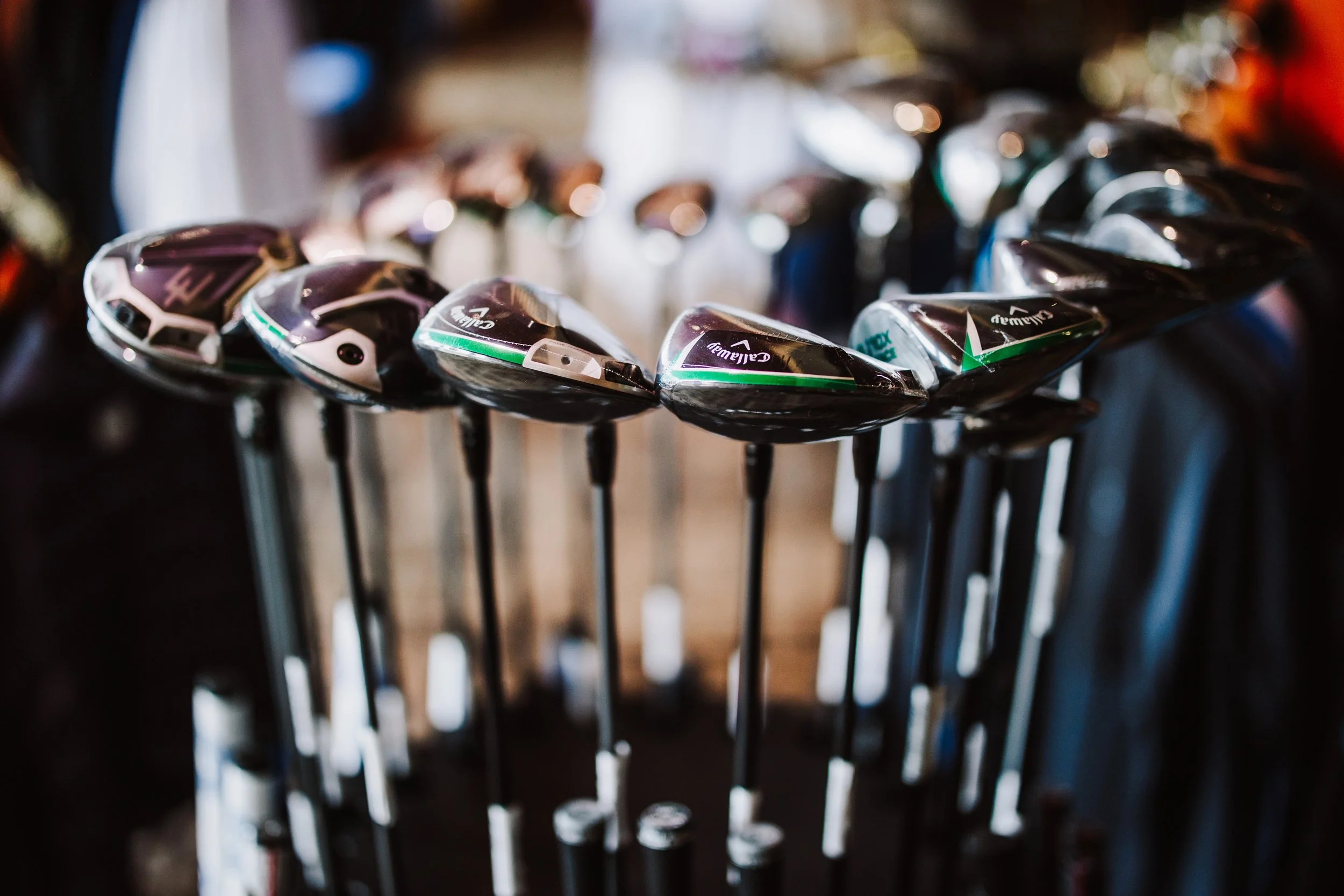 variety of golf club drivers