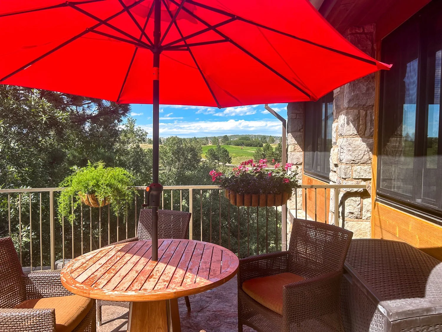 tack room patio for entertaining