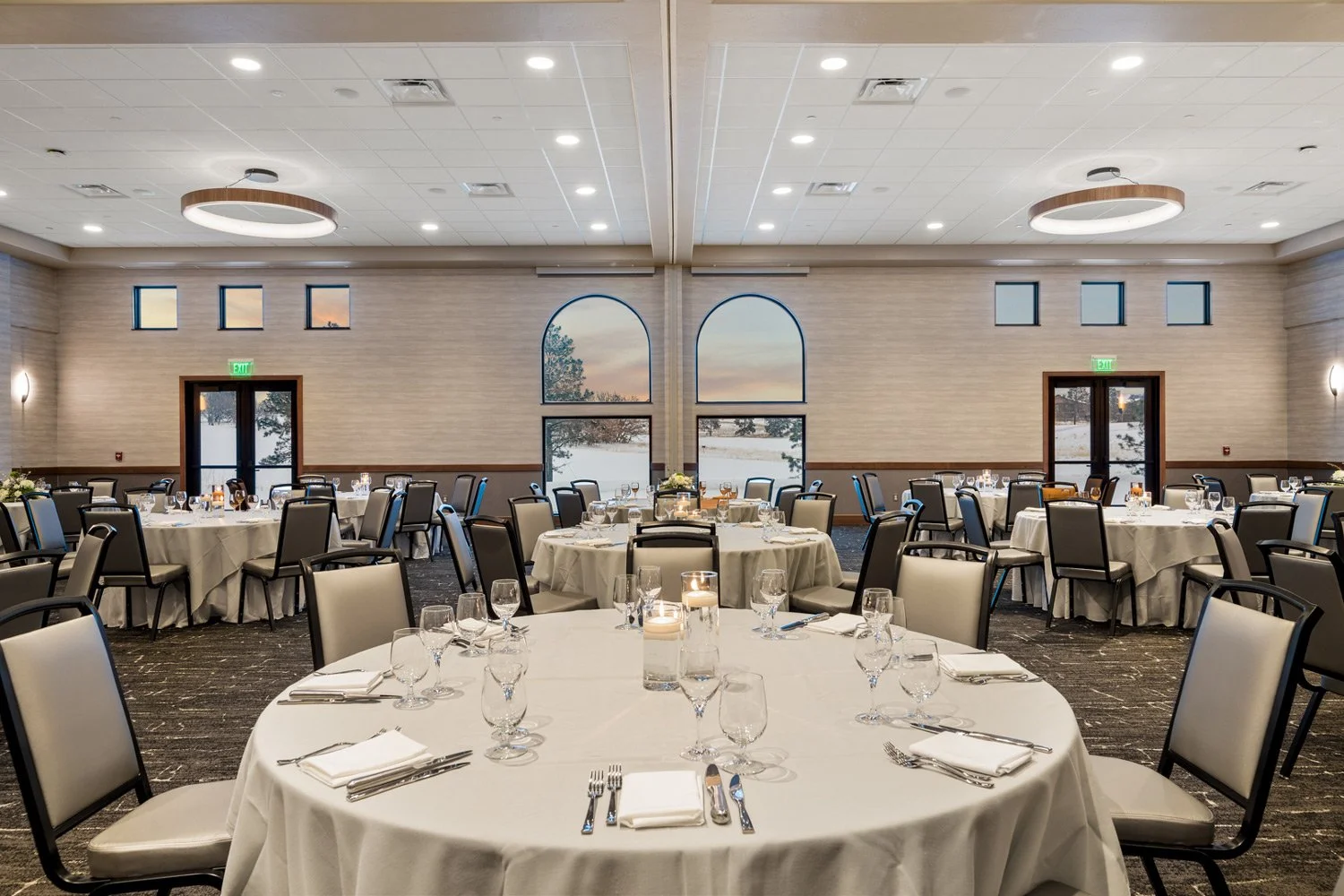 banquet room setup for special event