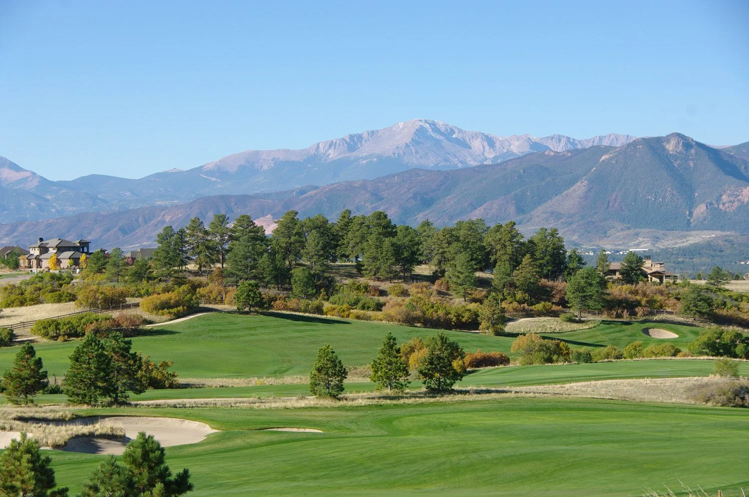 Pikes Peak Front Range Mountain View with Golf Course