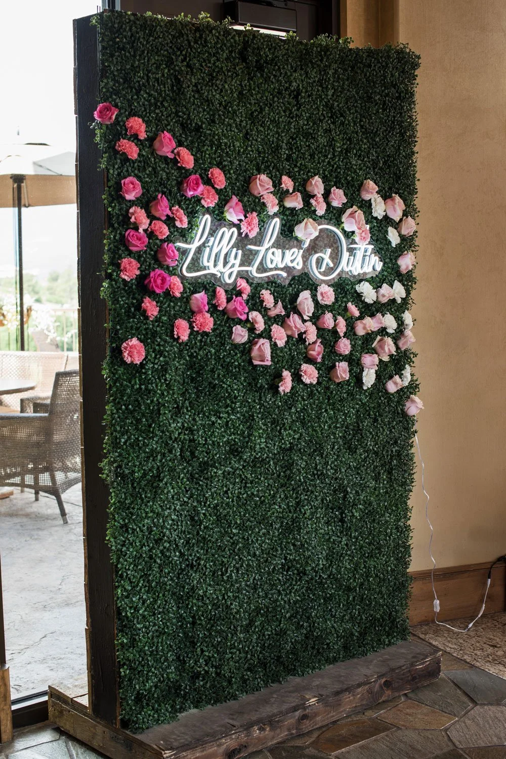 custom event flower wall