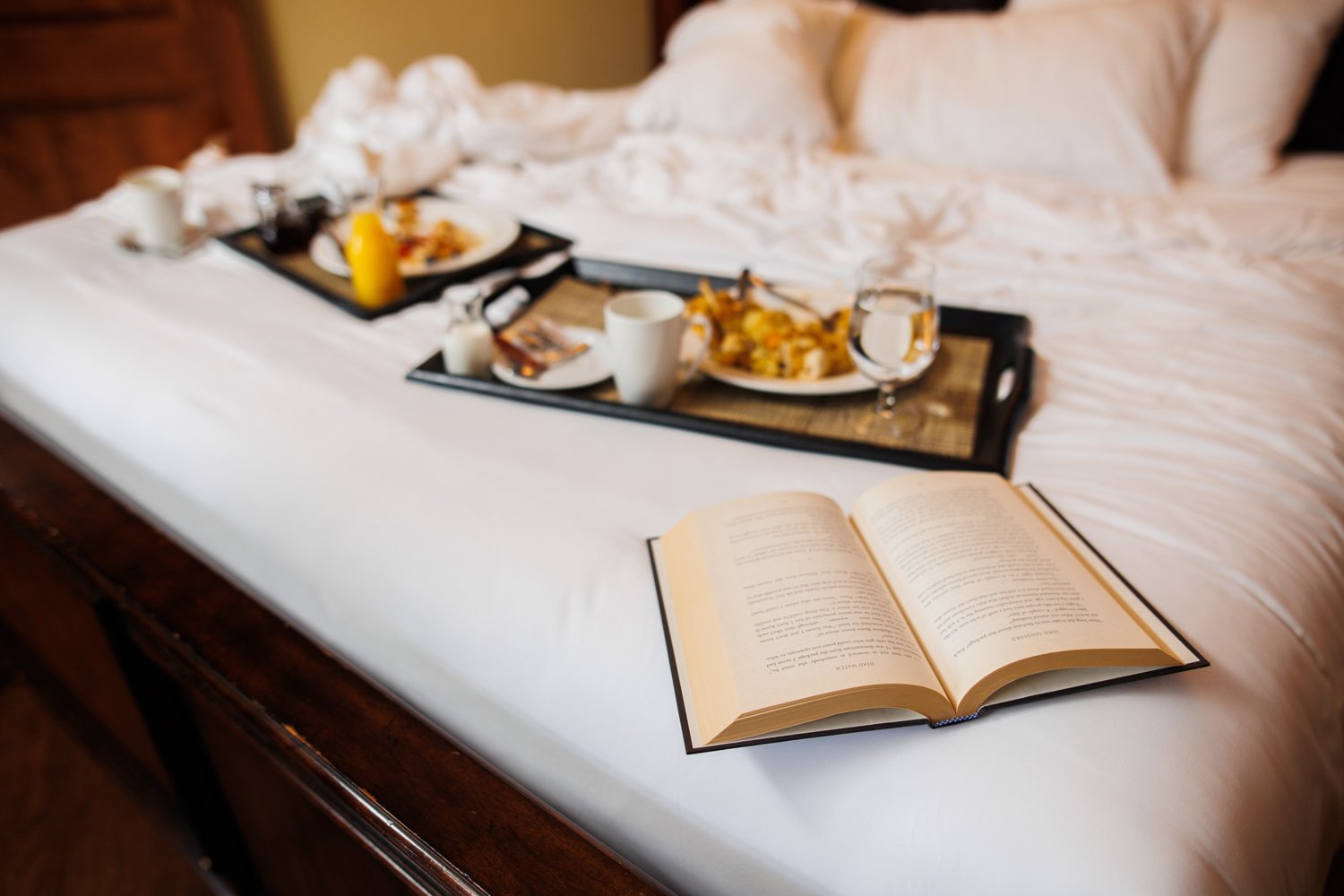 breakfast in bed from in room dining