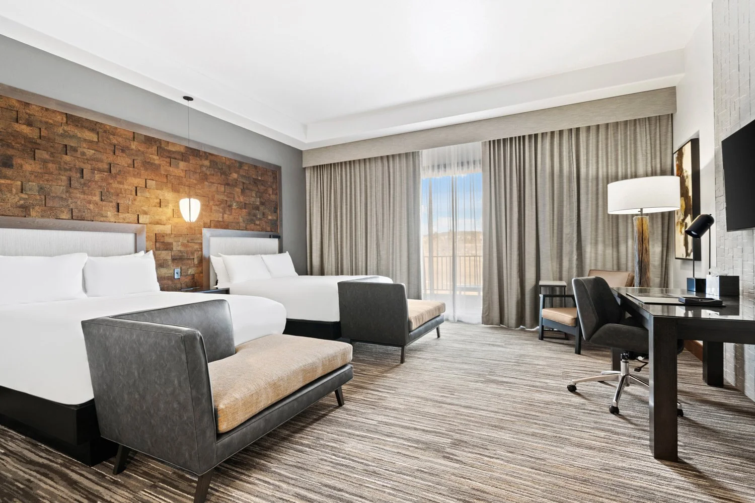 double queen room with private balcony