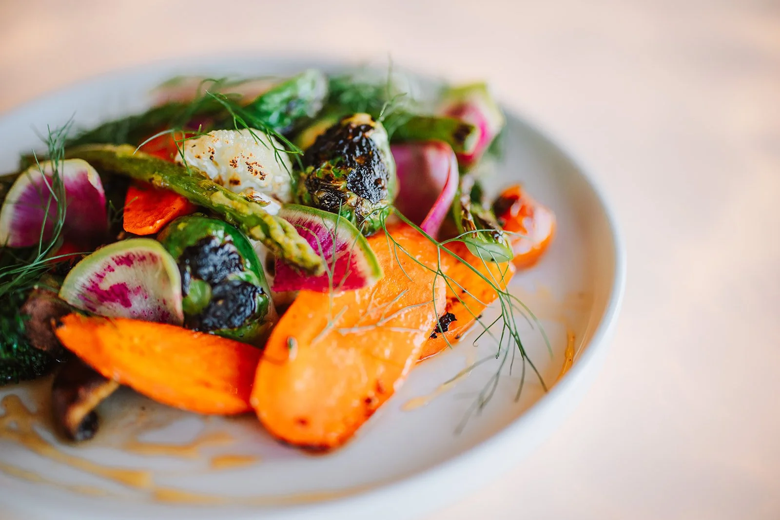 whipped goat cheese and vegetables