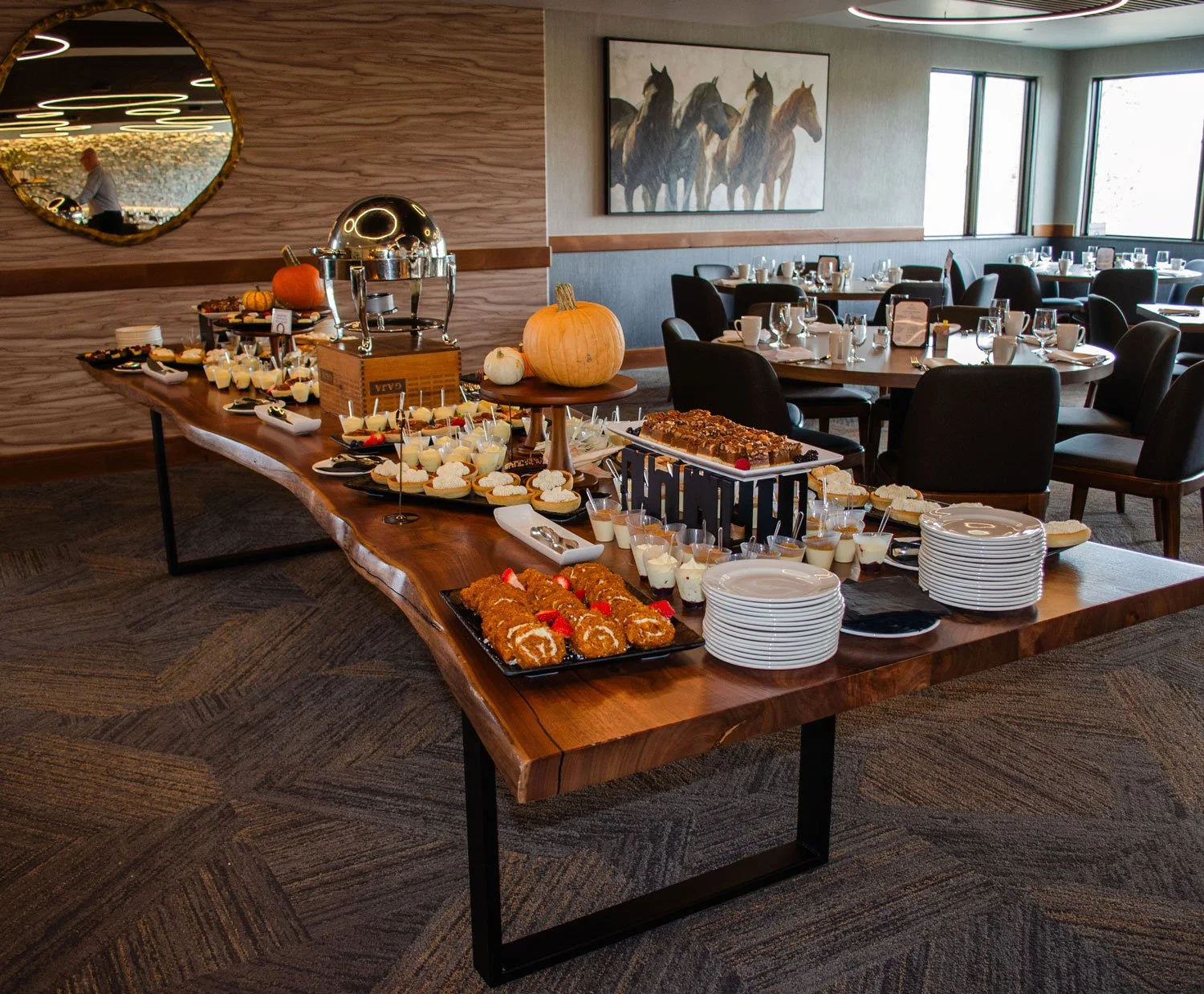 fall harvest buffet in fortezza