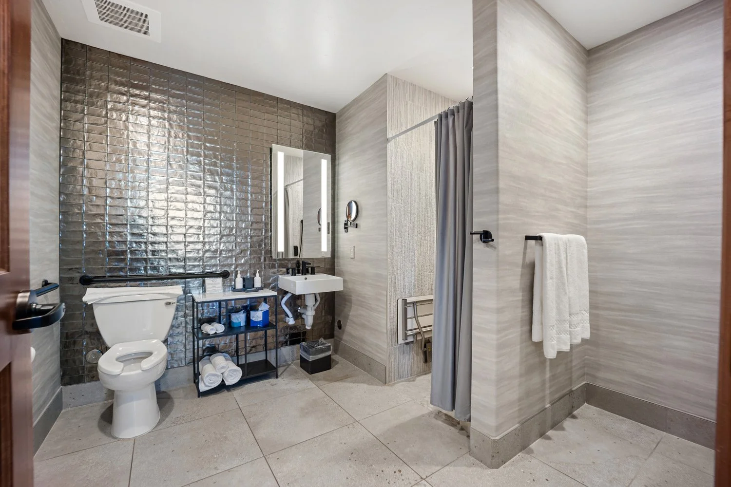 ADA compliant bathroom in the deluxe suite