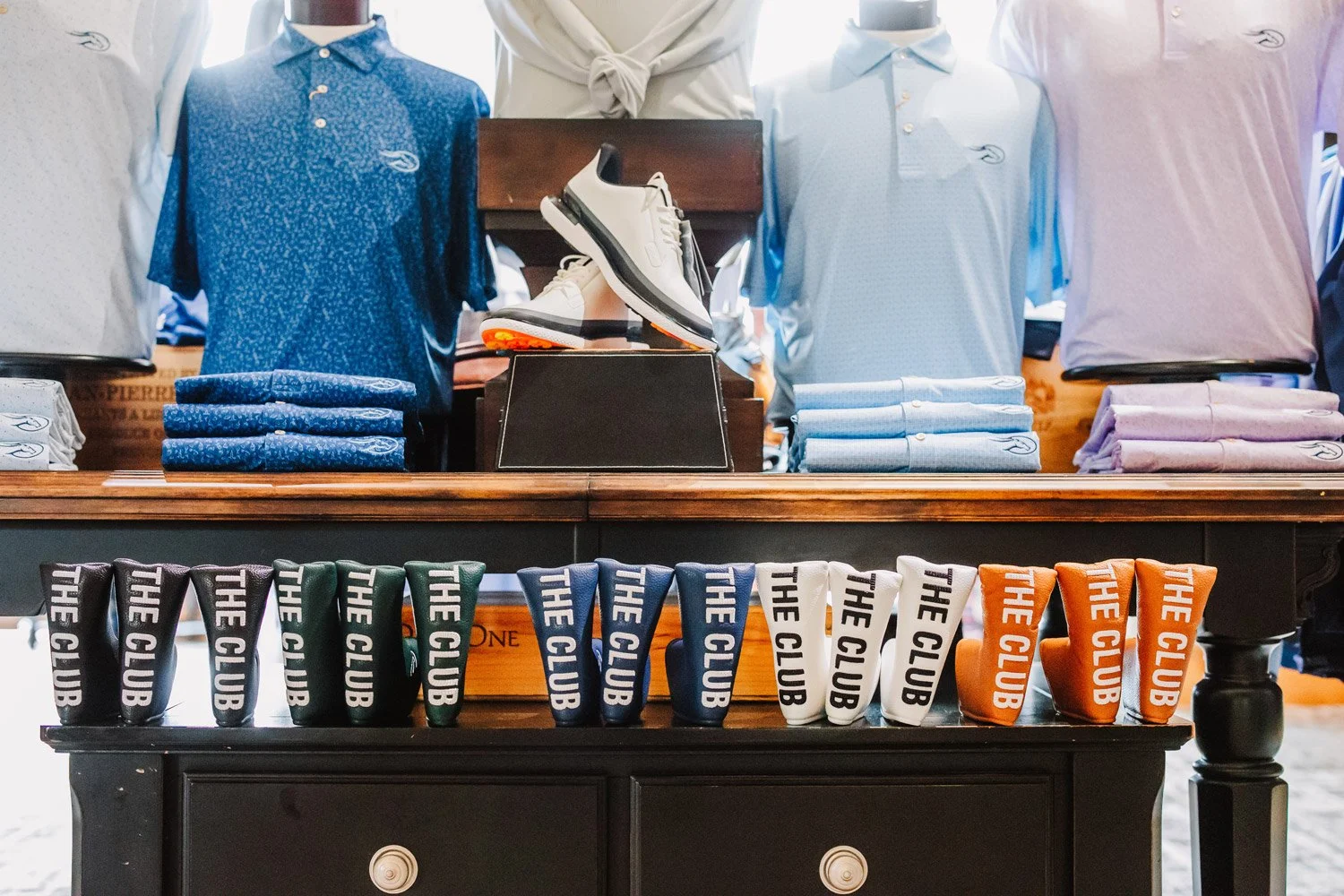 men's golf shirts and embroidered golf club covers