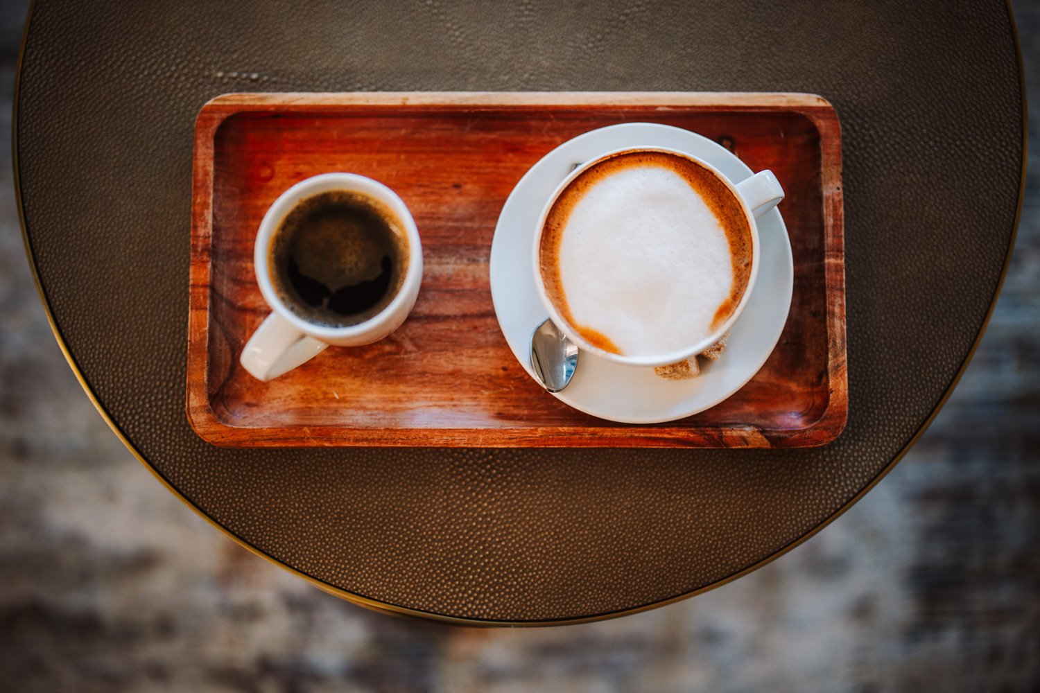 coffee and latte at fortezza 