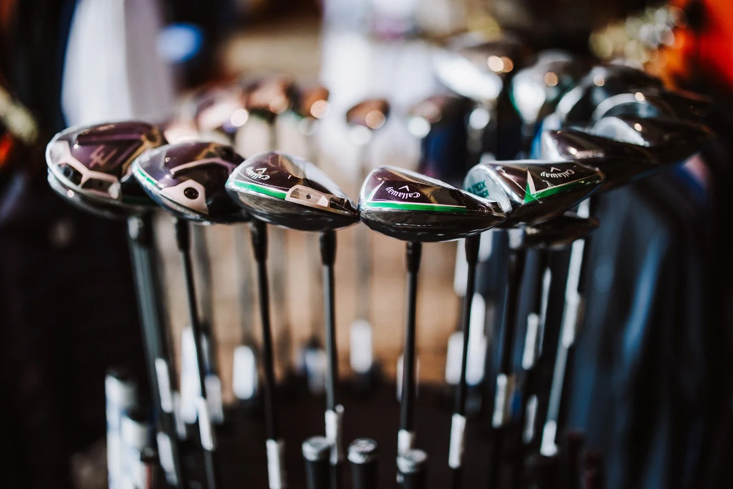 variety of golf club drivers