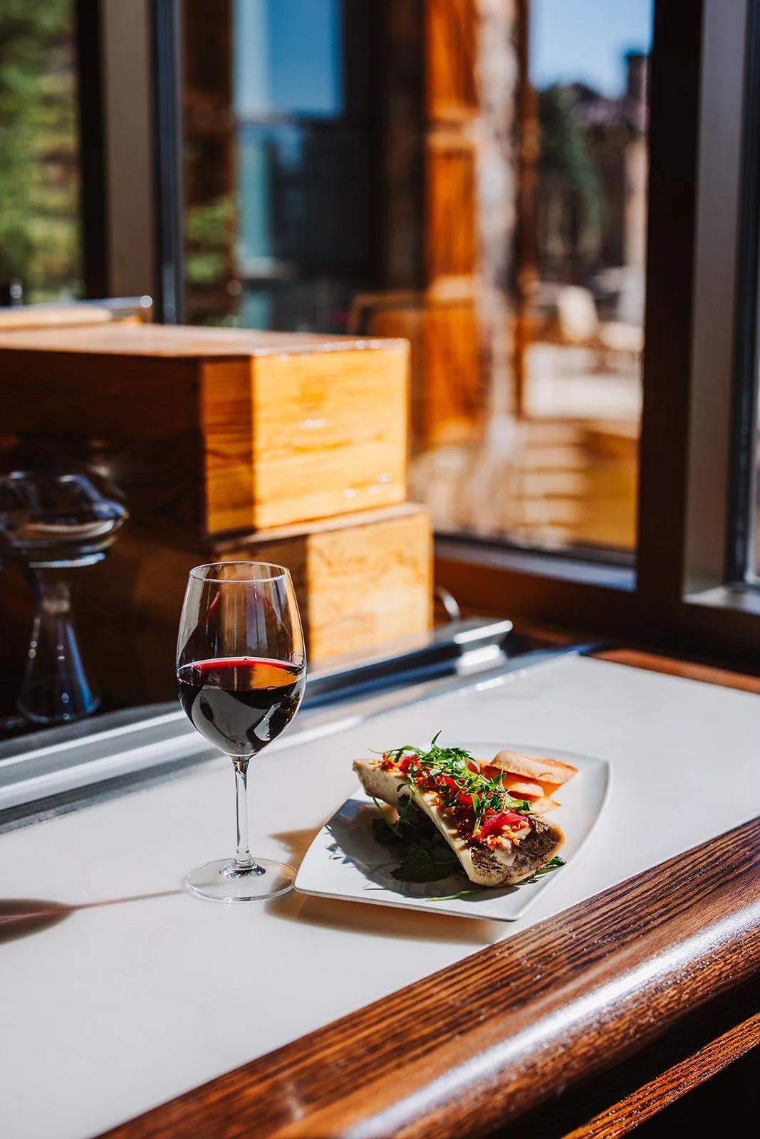 whipped bone marrow and red wine happy hour appetizer