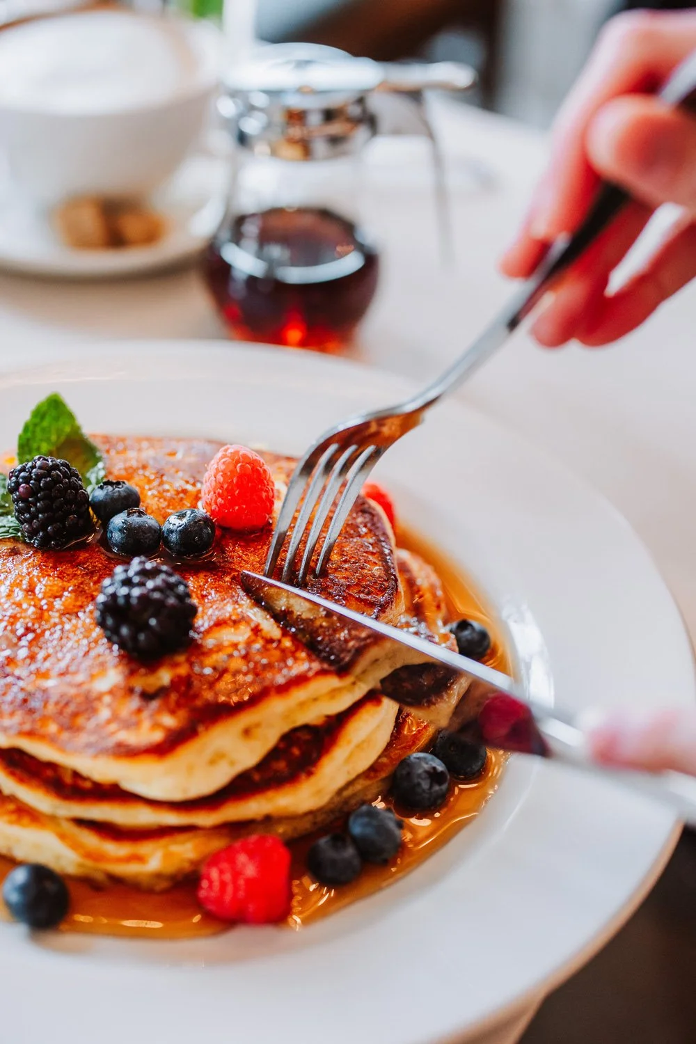 breakfast pancakes at fortezza